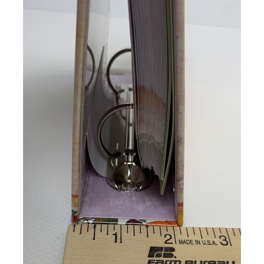 C.R. Gibson Fresh Fruit Recipe Keeper Binder 7"x6" Recipe Cards Refillable NEW - Picture 9 of 11